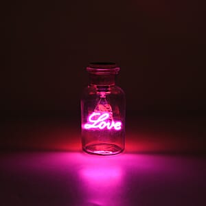 Livmore Love Purple Glass Drift Bottle Rechargeable Decorative Light