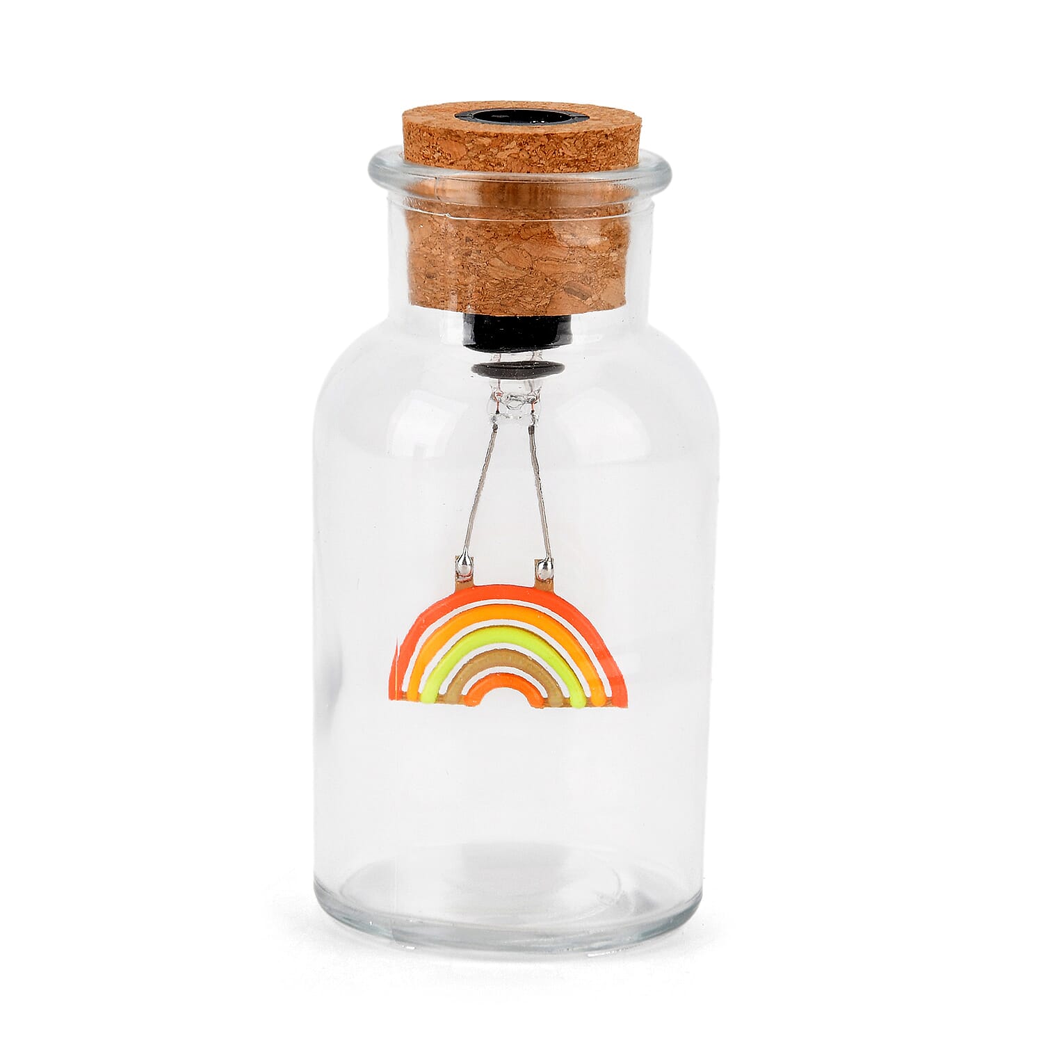 Livmore Rainbow Multi Color Glass Drift Bottle Rechargeable Decorative Light