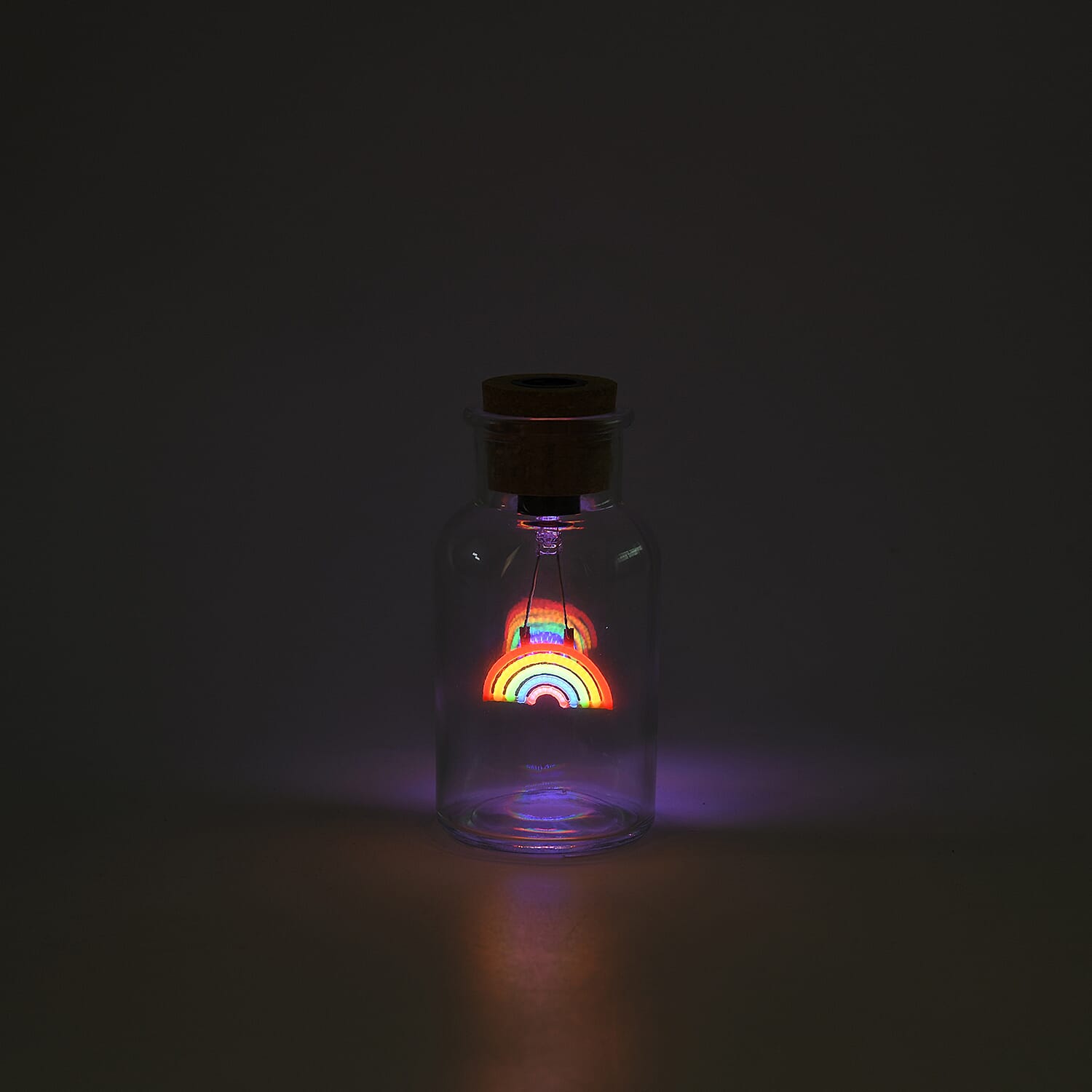 Livmore Rainbow Multi Color Glass Drift Bottle Rechargeable Decorative Light