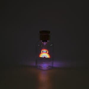 Livmore Rainbow Multi Color Glass Drift Bottle Rechargeable Decorative Light