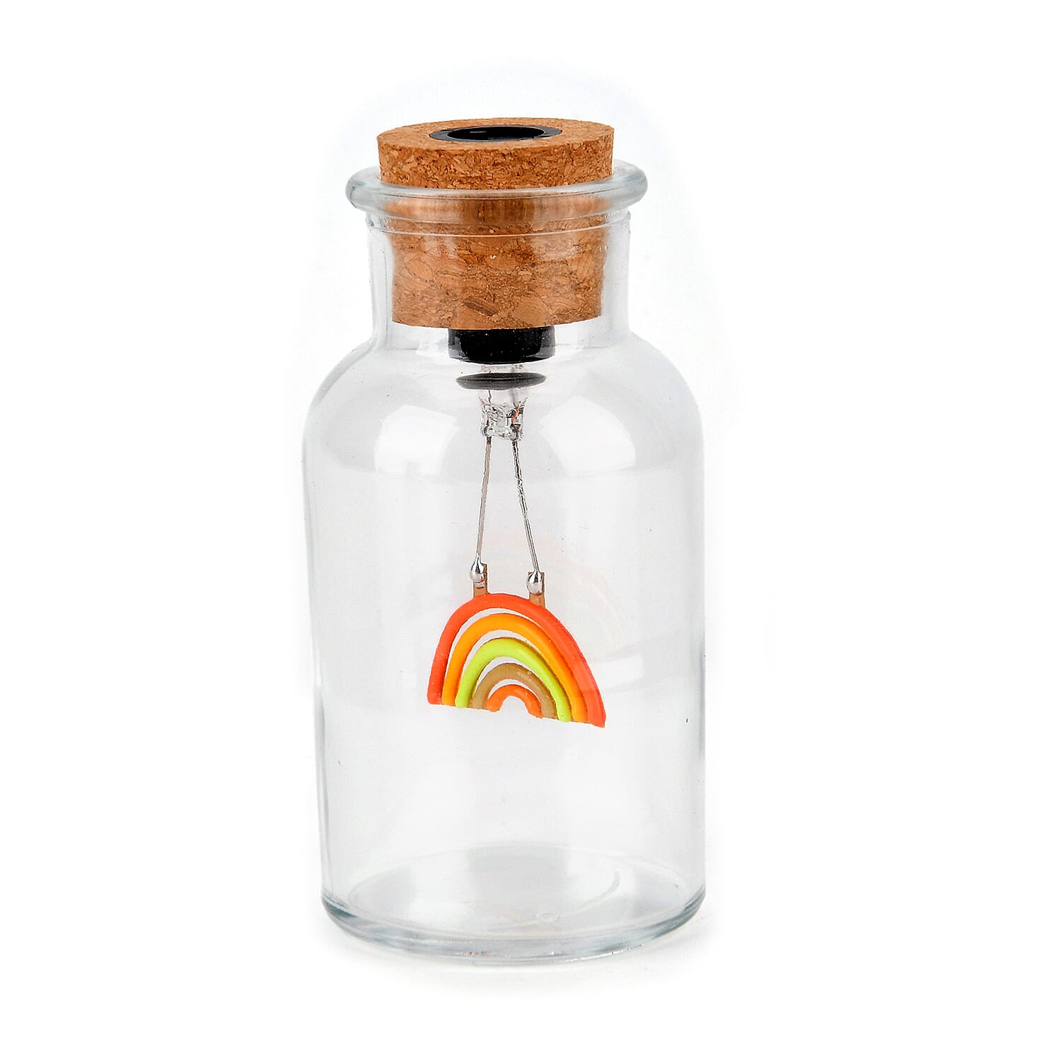 Livmore Rainbow Multi Color Glass Drift Bottle Rechargeable Decorative Light