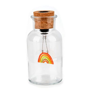 Livmore Rainbow Multi Color Glass Drift Bottle Rechargeable Decorative Light