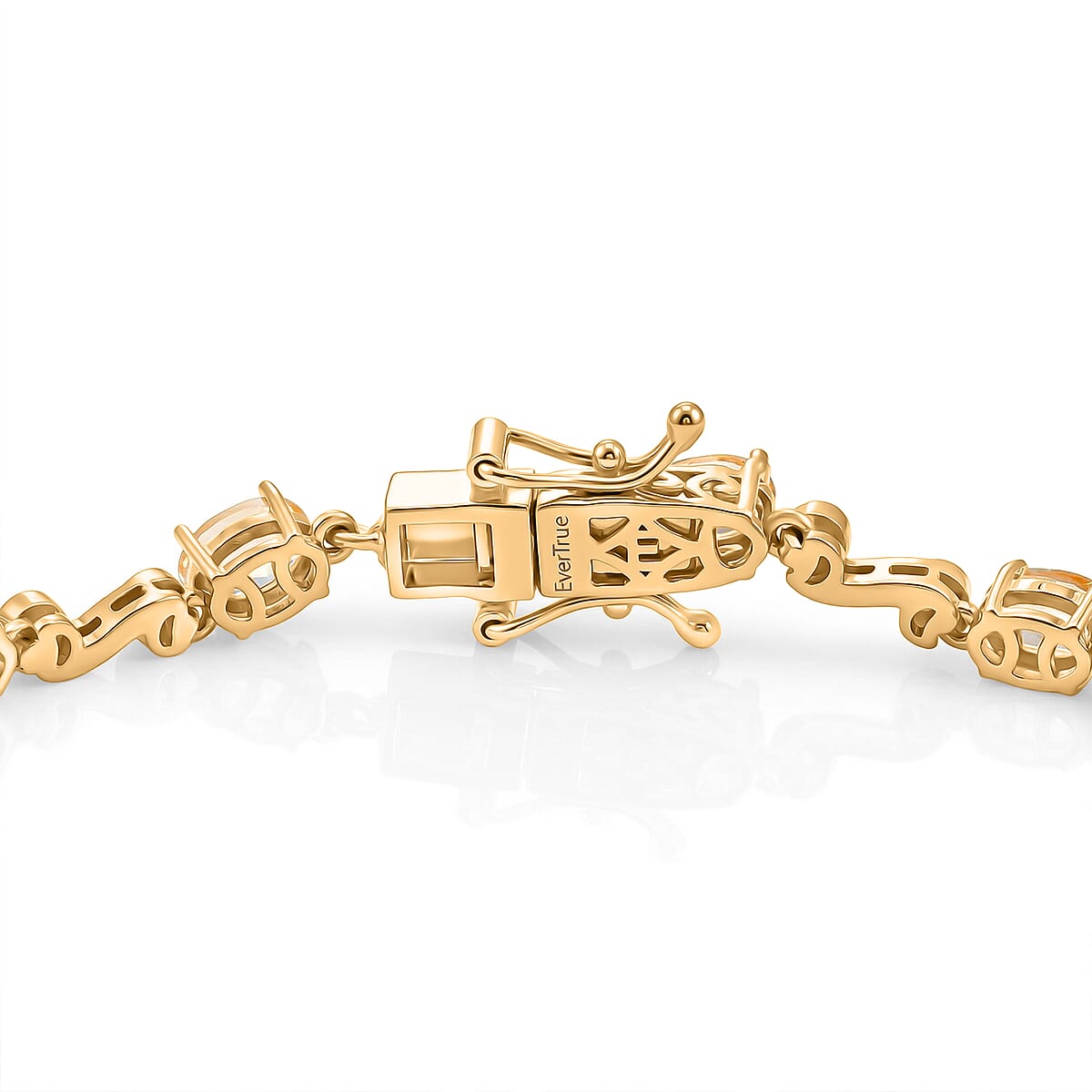 EverTrue Brazilian Citrine and White Zircon 6.65 ctw Bracelet in 18K YG Plated (8.00 In) image number 3