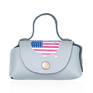 Passage Gray Genuine Leather Earbud Purse Keychain