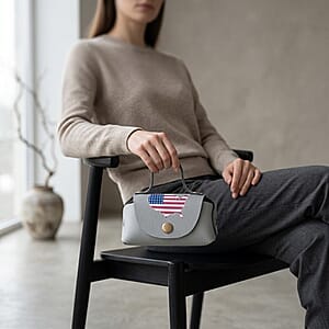 Passage Gray Genuine Leather Earbud Purse Keychain