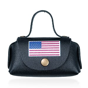 Passage Black Genuine Leather Earbud Purse Keychain