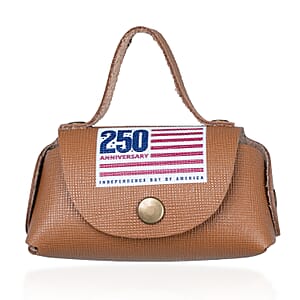 Passage Brown Genuine Leather Earbud Purse Keychain