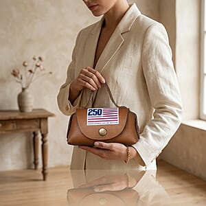 Passage Brown Genuine Leather Earbud Purse Keychain