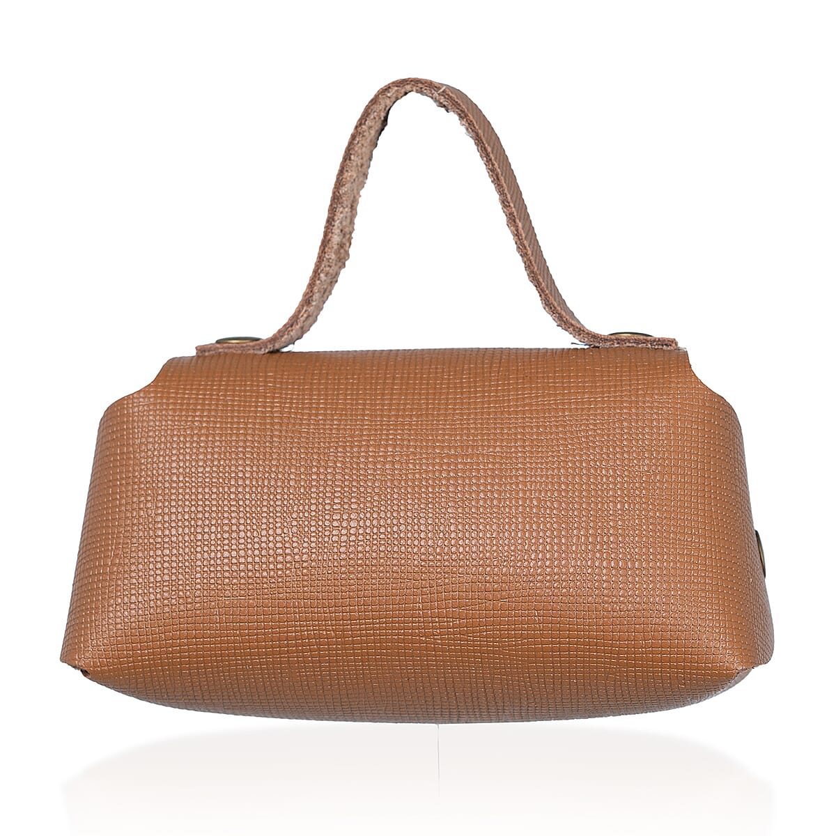 Passage Brown Genuine Leather Earbud Purse Keychain image number 4