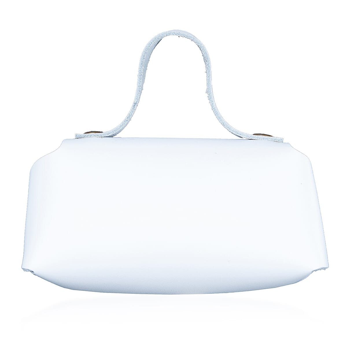Passage White Genuine Leather Earbud Purse Keychain image number 4