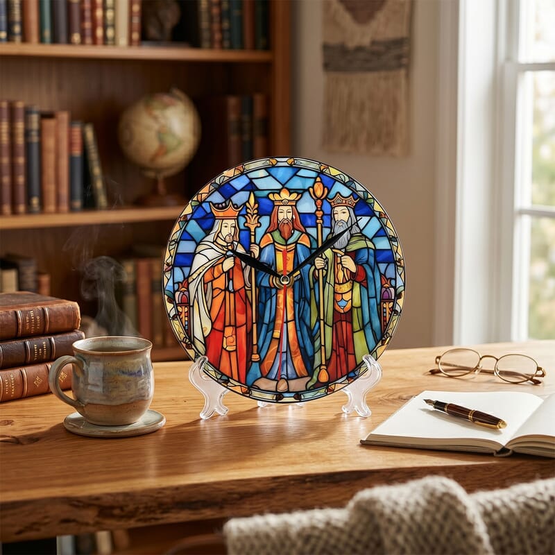 Livmore Three Wise Men Resin Clock