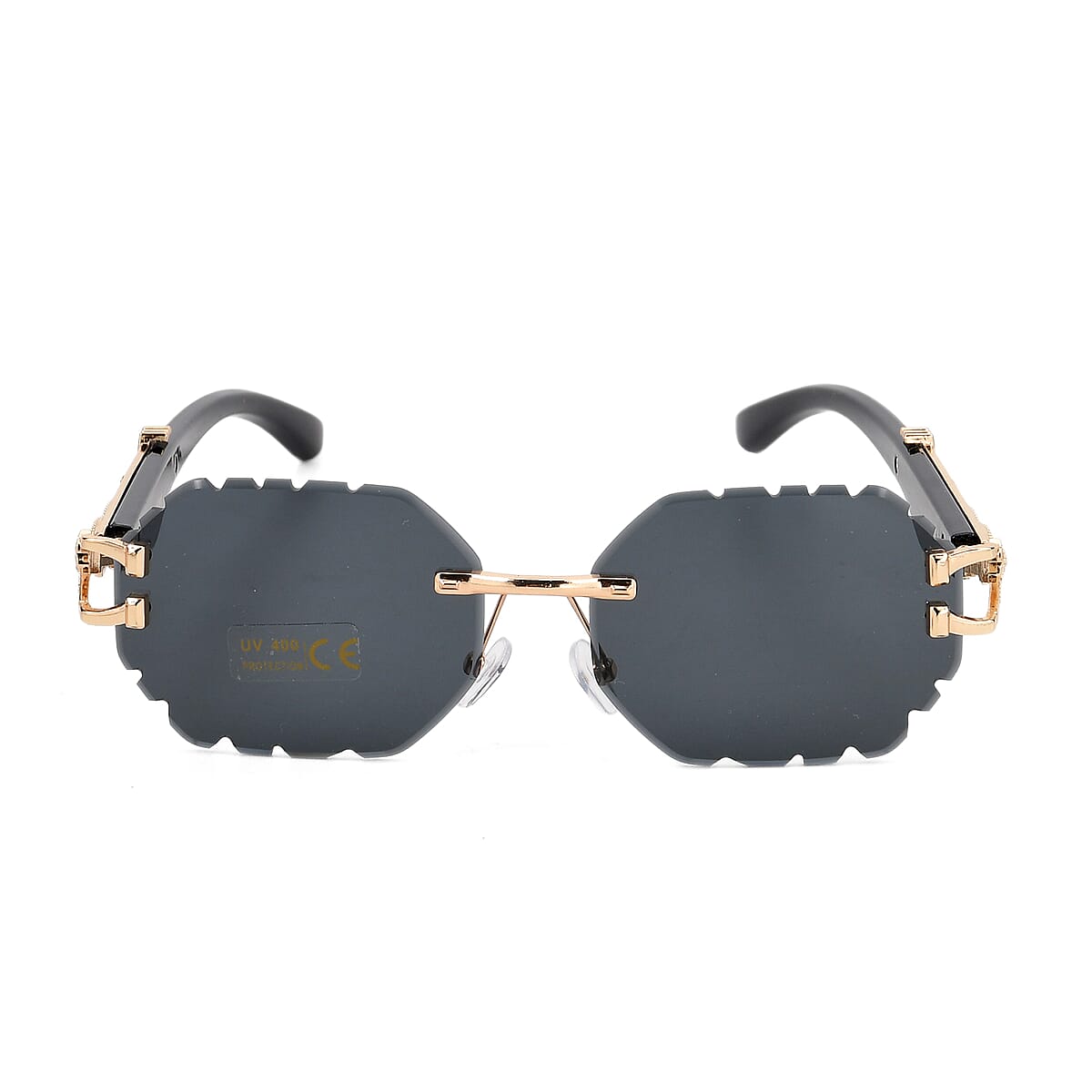 Livmore Black UV400 Temple Design Sunglasses  image number 3