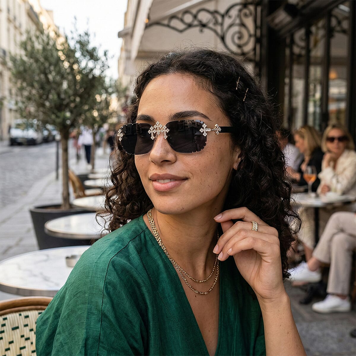 Livmore UV400 Sunglasses with Frame - Black image number 2