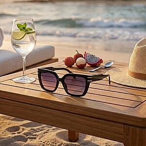 Black UV400 Sunglasses with Case