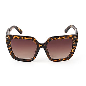 Brown Leopard UV400 Sunglasses with Case