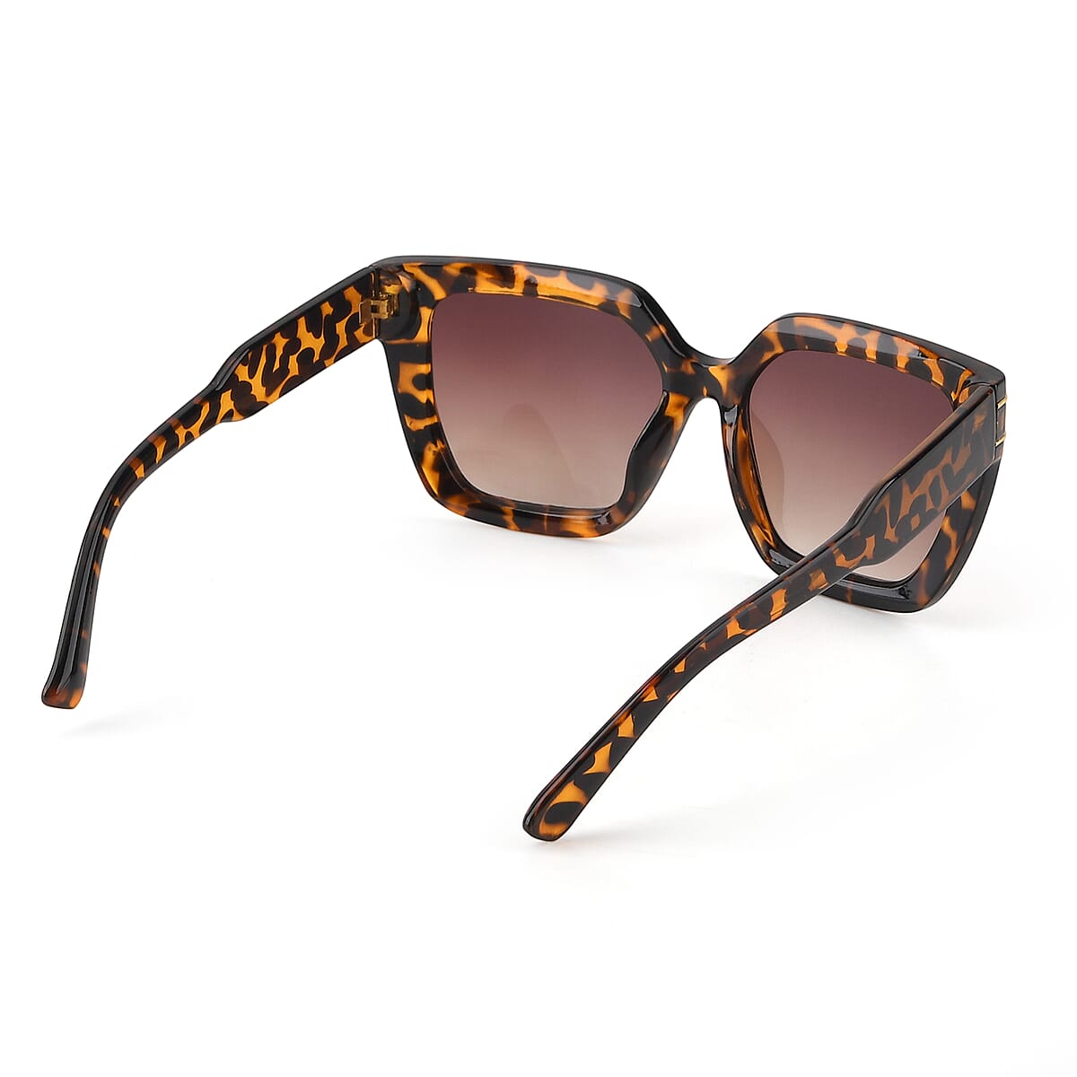 Brown Leopard UV400 Sunglasses with Case image number 4