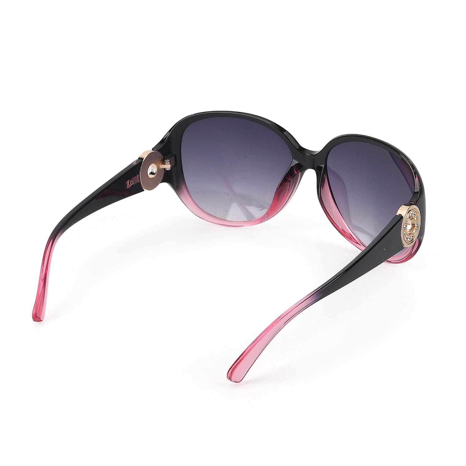 Black & Pink UV400 Sunglasses with Case