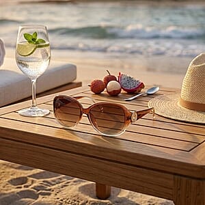 Brown UV400 Sunglasses with Case