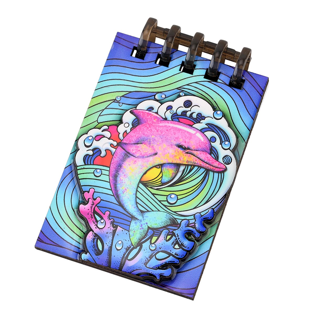 Livmore Blue Dolphin Set of 3 Polyresin Pen Gift Set with Magnet Bottle Opener and Notebook image number 6