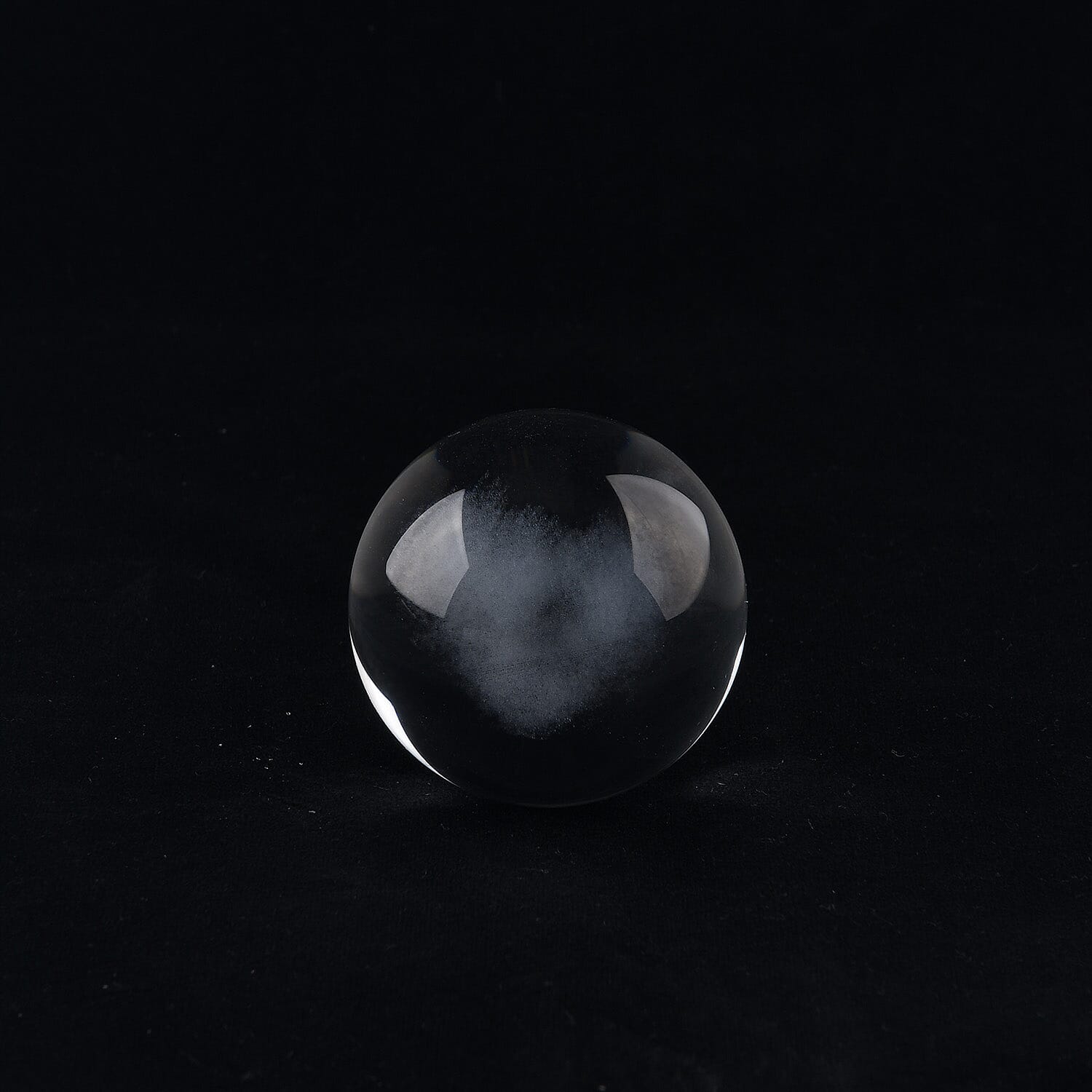 Livmore Heart Crystal Ball LED Light with Wooden Base Dia