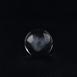 Livmore Heart Crystal Ball LED Light with Wooden Base Dia