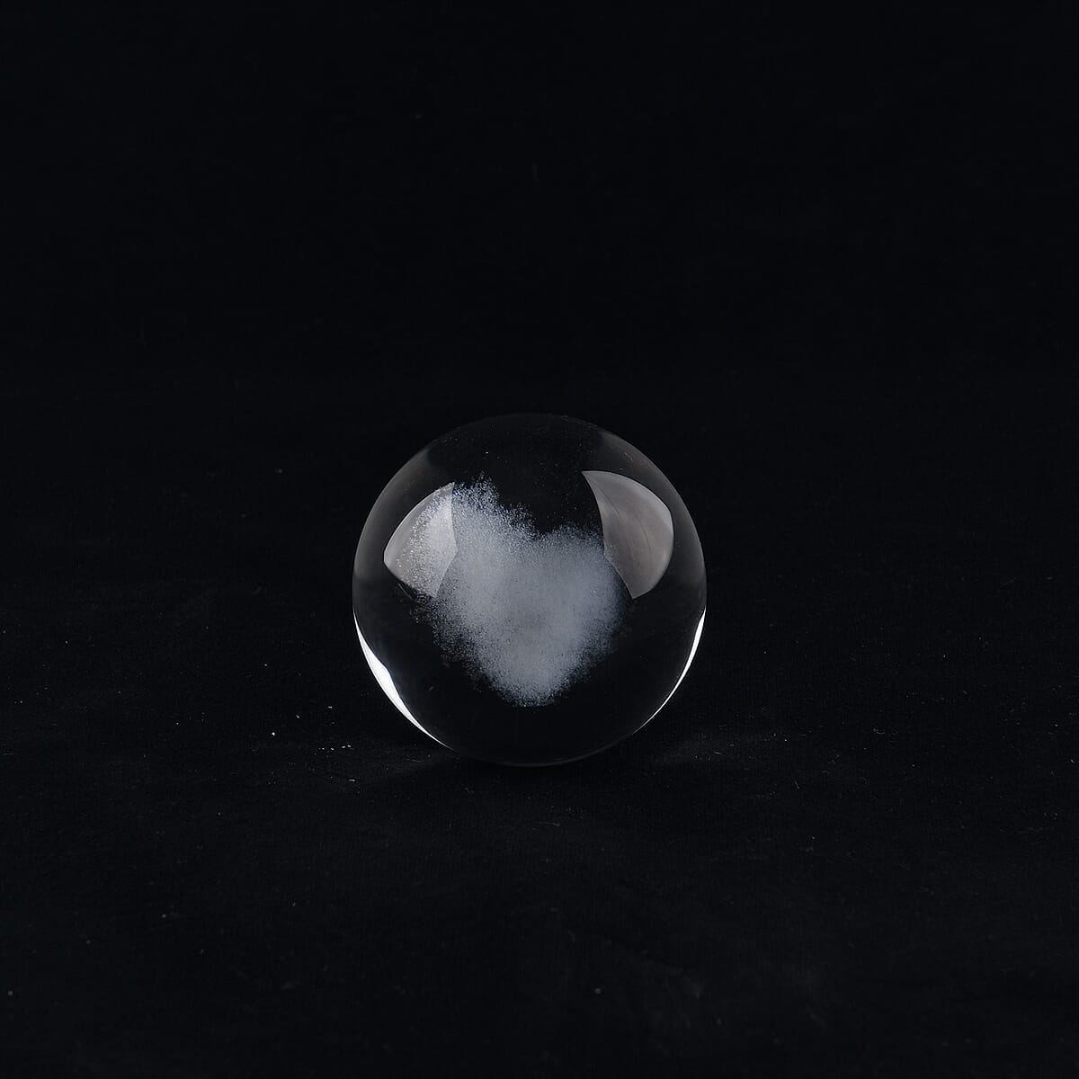 Livmore Heart Crystal Ball LED Light with Wooden Base Dia image number 1