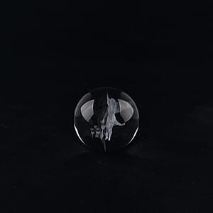 Livmore Fairy Crystal Ball LED Light with Wooden Base Dia