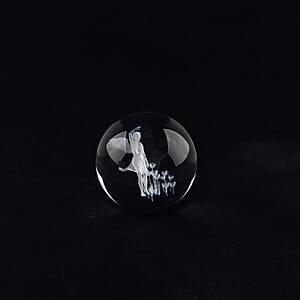 Livmore Fairy Crystal Ball LED Light with Wooden Base Dia