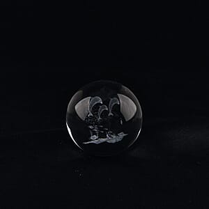 Livmore Dolphin Crystal Ball LED Light with Wooden Base Dia