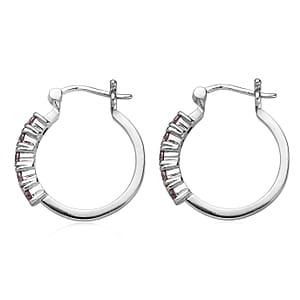 EverTrue Simulated Color Orchid Diamond Earrings in Stainless Steel