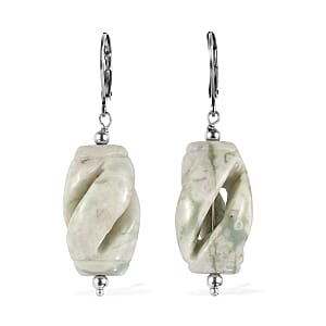 EverTrue Sesame Jasper 40.00 ctw Earrings in Stainless Steel