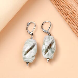 EverTrue Sesame Jasper 40.00 ctw Earrings in Stainless Steel