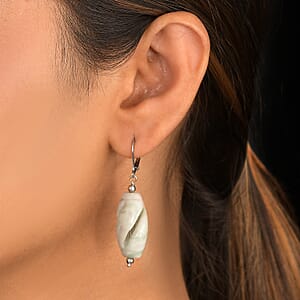 EverTrue Sesame Jasper 40.00 ctw Earrings in Stainless Steel
