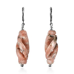 EverTrue Spice Jasper 40.00 ctw Earrings in Stainless Steel