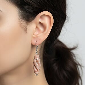 EverTrue Spice Jasper 40.00 ctw Earrings in Stainless Steel