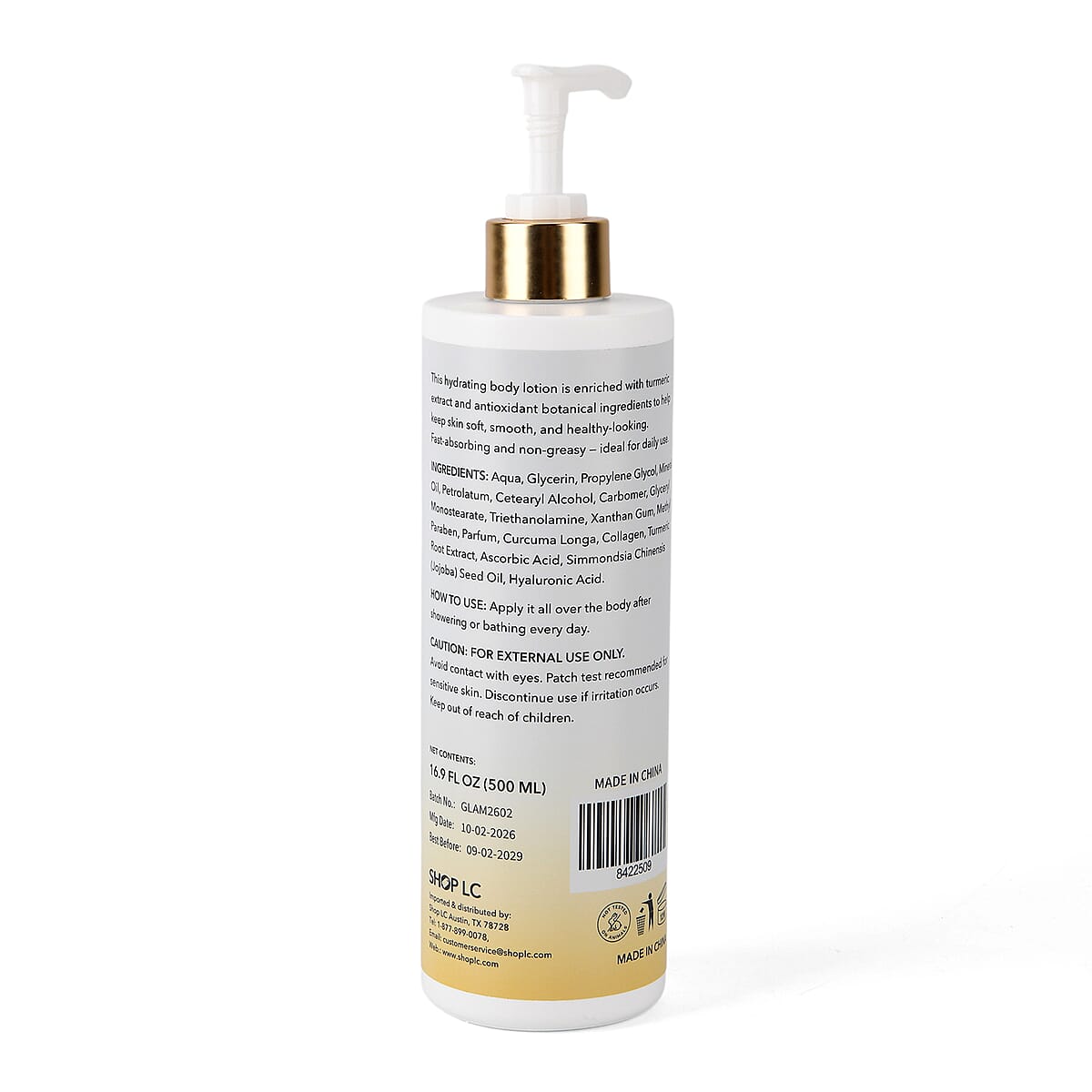 Livmore Turmeric Moisturizing the Skin Body Lotion - White image number 7
