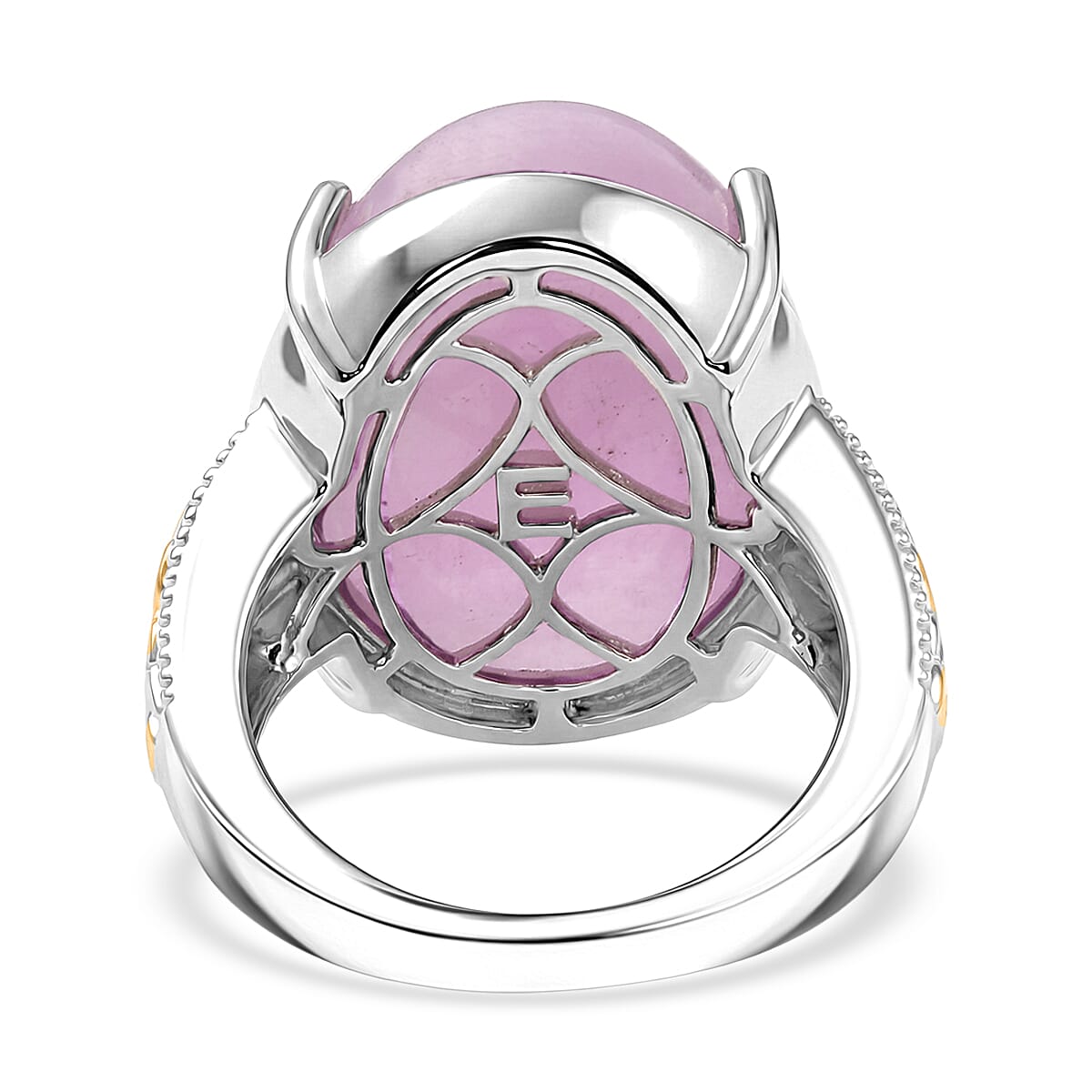 EverTrue Kunzite 22.65 ctw Enchanted Garden Ring in 18K YG Plated and Platinum Bond (Size 9.0)