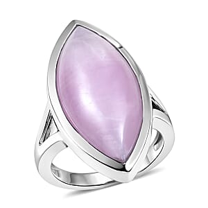 EverTrue Kunzite Solitaire Ring in Platinum Bond (Size 10.0) 16.65 ctw