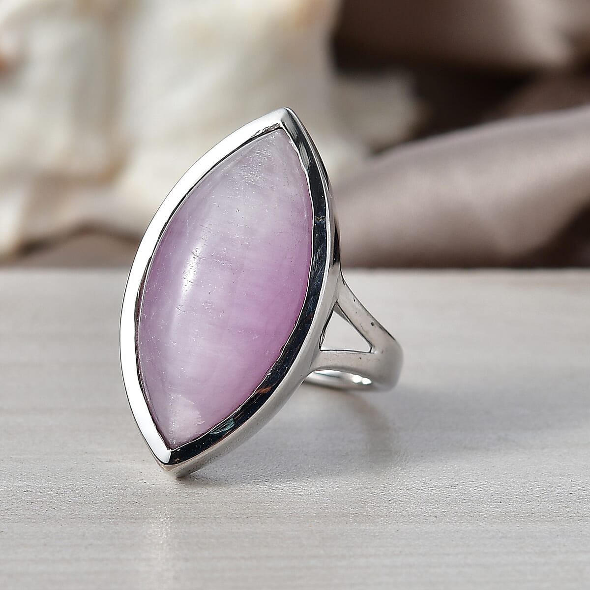 EverTrue Kunzite Solitaire Ring in Platinum Bond (Size 10.0) 16.65 ctw image number 1