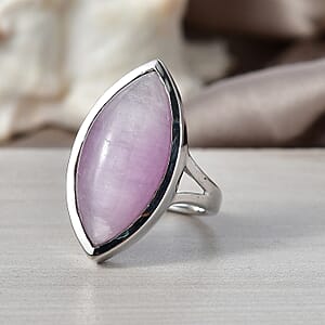 EverTrue Kunzite Solitaire Ring in Platinum Bond (Size 10.0) 16.65 ctw