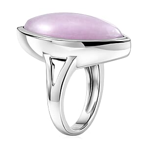 EverTrue Kunzite Solitaire Ring in Platinum Bond (Size 10.0) 16.65 ctw