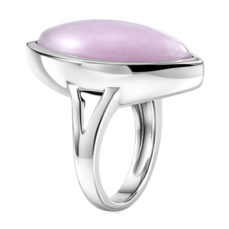 EverTrue Kunzite 16.65 ctw Solitaire Ring in Platinum Bond (Size 10.0)