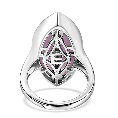 EverTrue Kunzite 16.65 ctw Solitaire Ring in Platinum Bond (Size 10.0)