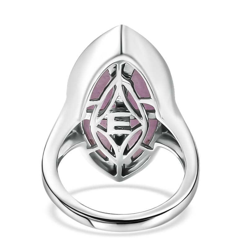 EverTrue Kunzite 16.65 ctw Solitaire Ring in Platinum Bond (Size 10.0)