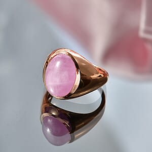 EverTrue Kunzite Men's Ring in 18K RG Plated (Size 10.0) 11.00 ctw