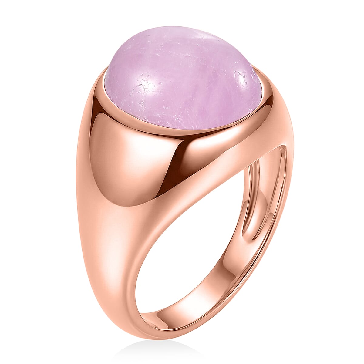 EverTrue Kunzite 11.00 ctw Men's Ring in 18K RG Plated (Size 14.0) image number 3