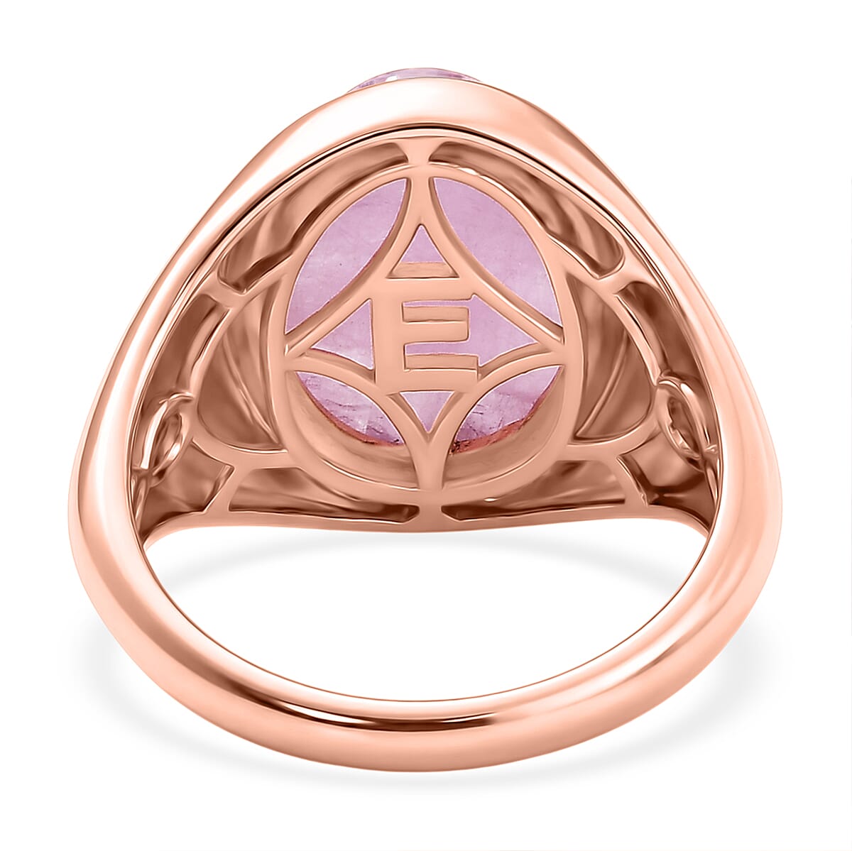 EverTrue Kunzite 11.00 ctw Men's Ring in 18K RG Plated (Size 14.0) image number 4
