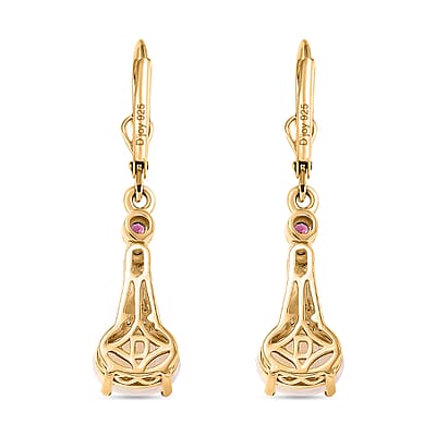 D'Joy Premium Ethiopian Welo Opal and Multi Gemstone 1.70 ctw Lever Back Earrings in Sterling Silver