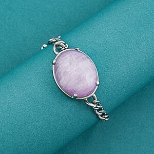 EverTrue Kunzite 40.50 ctw Serenity Link Bracelet in Stainless Steel (8.50 In)