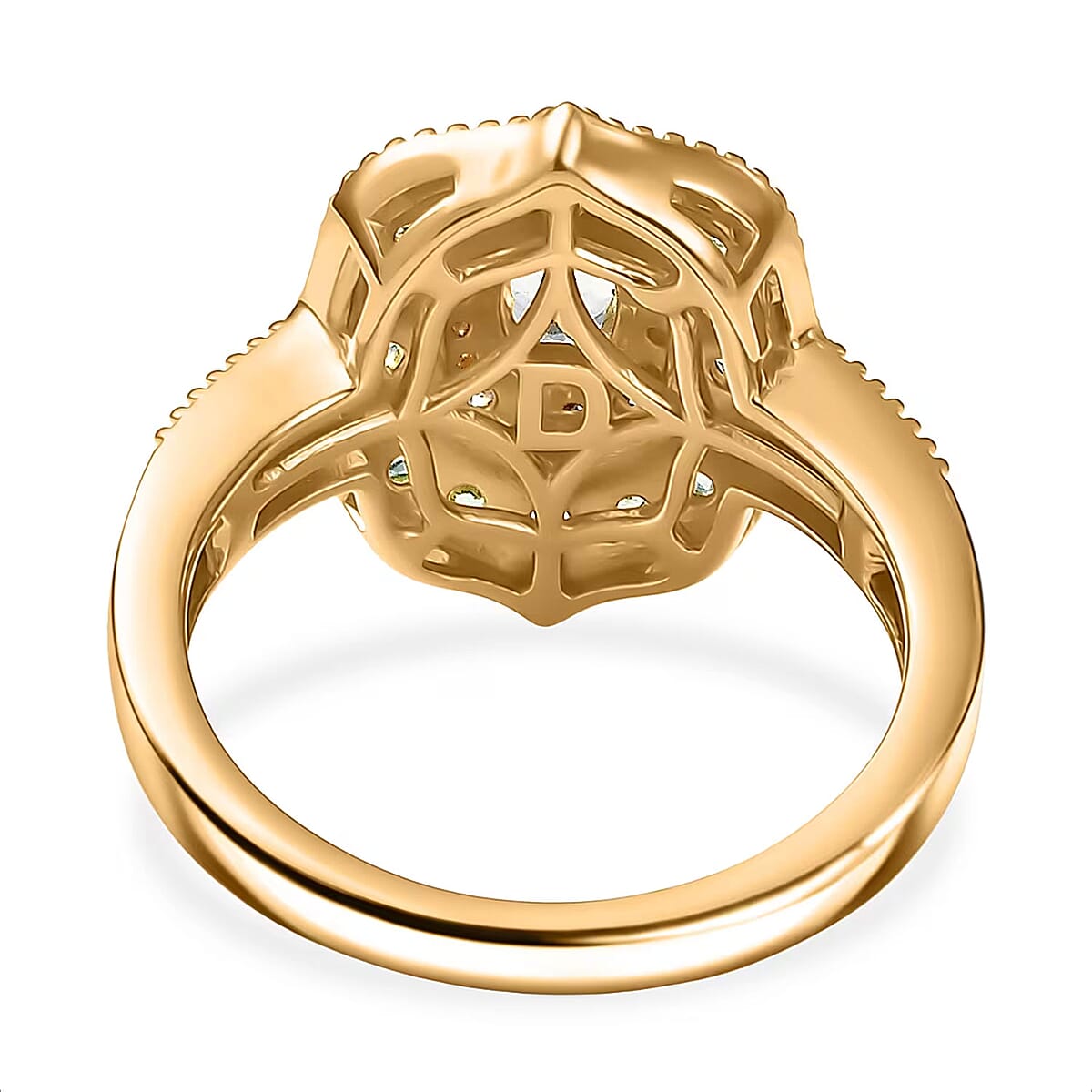 D'Joy Premium Tanzanian Mint Garnet, Multi Gemstone Ring in 18K Vermeil YG Over Sterling Silver (Size 10.0) 1.10 ctw image number 6